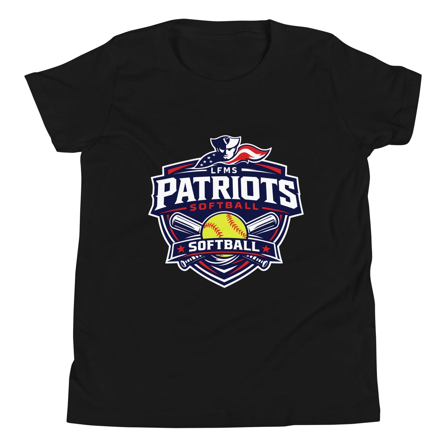 Performance | Youth T-Shirt | LFMS Athletics | Patriots Softball Logo