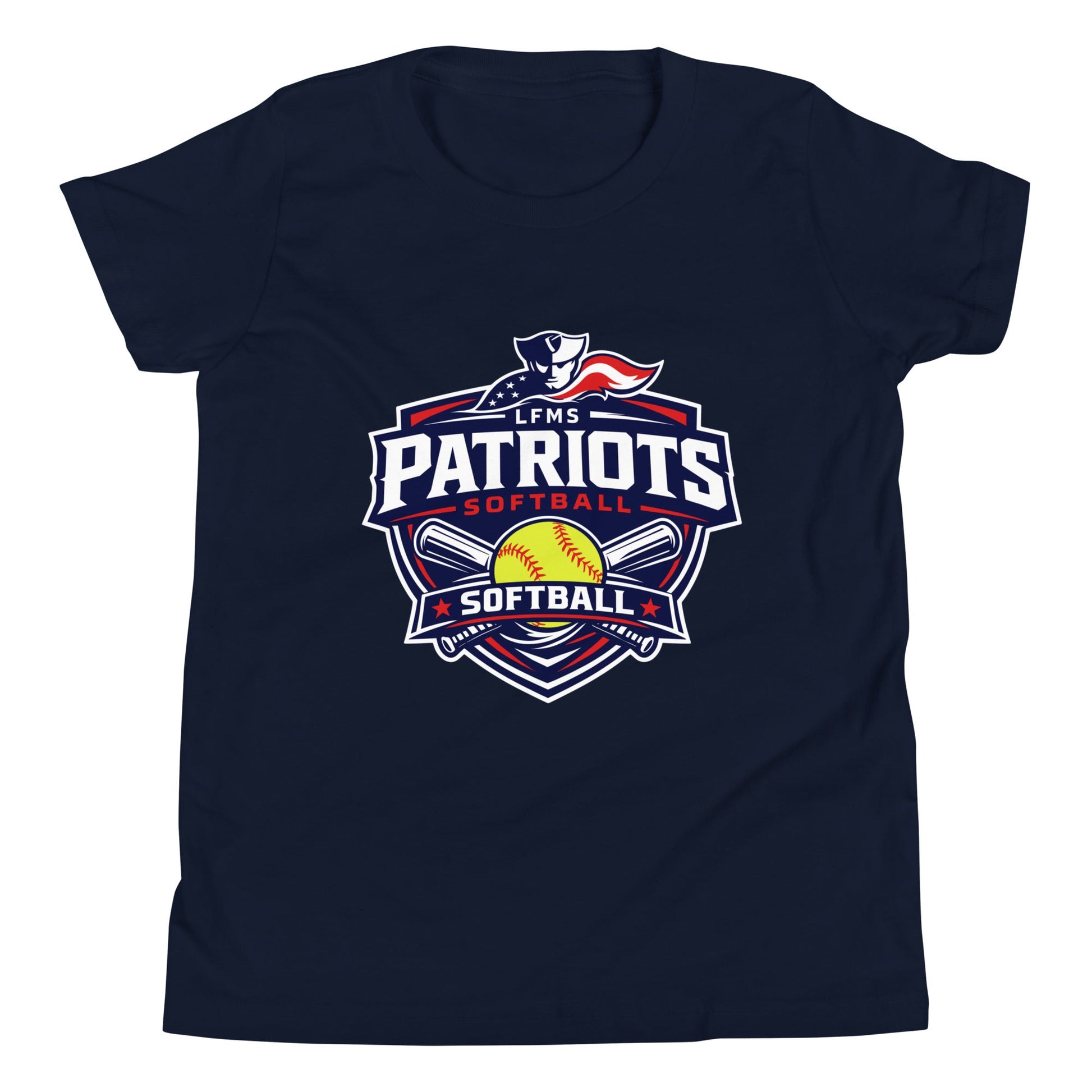 Performance | Youth T-Shirt | LFMS Athletics | Patriots Softball Logo