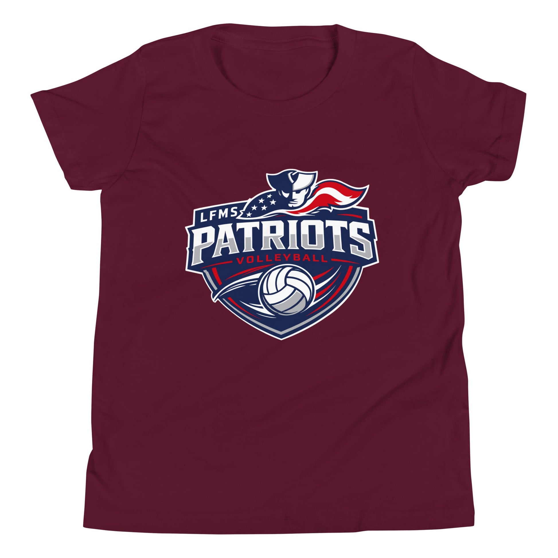 Performance | Youth T-Shirt | LFMS Athletics | Patriots Volleyball Logo