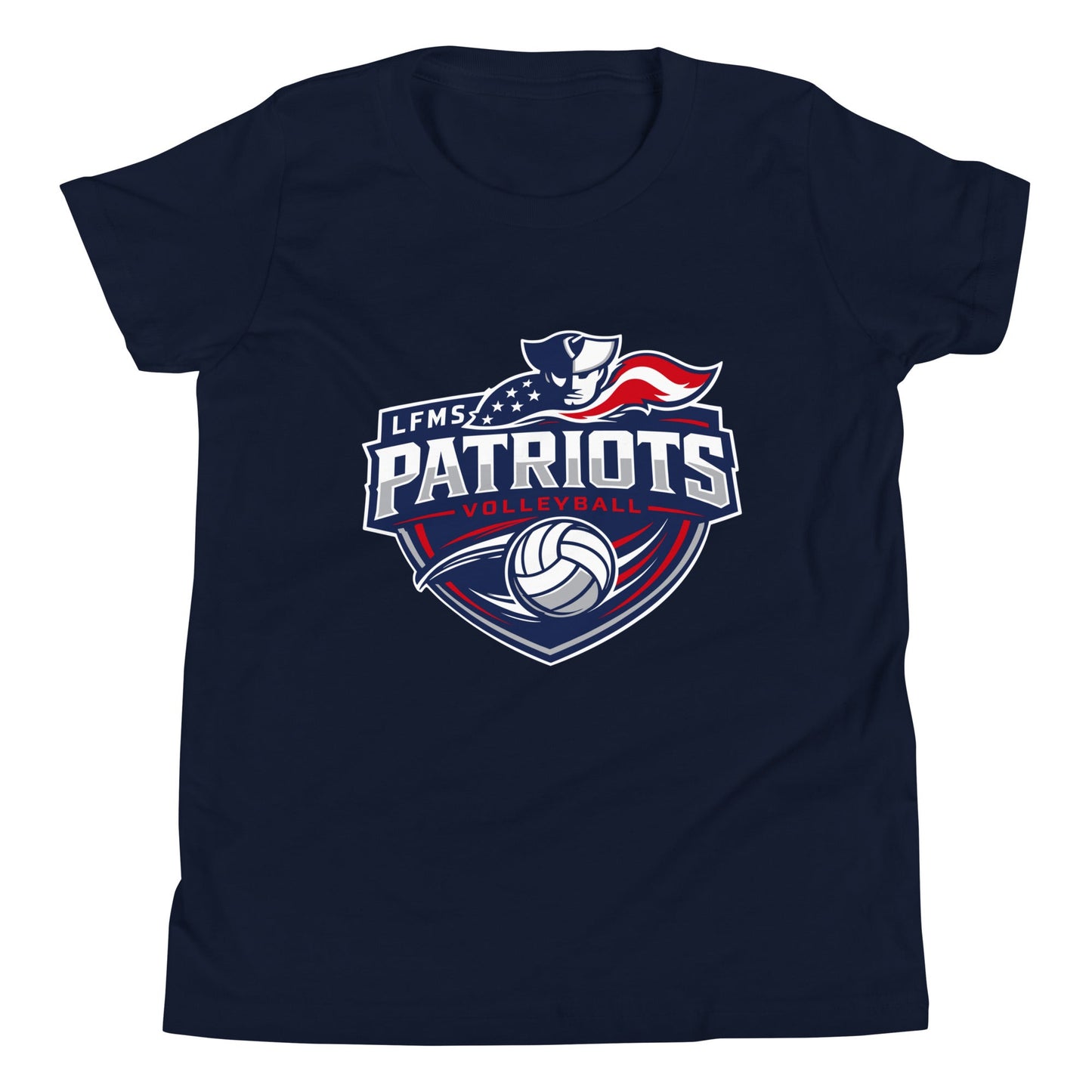 Performance | Youth T-Shirt | LFMS Athletics | Patriots Volleyball Logo