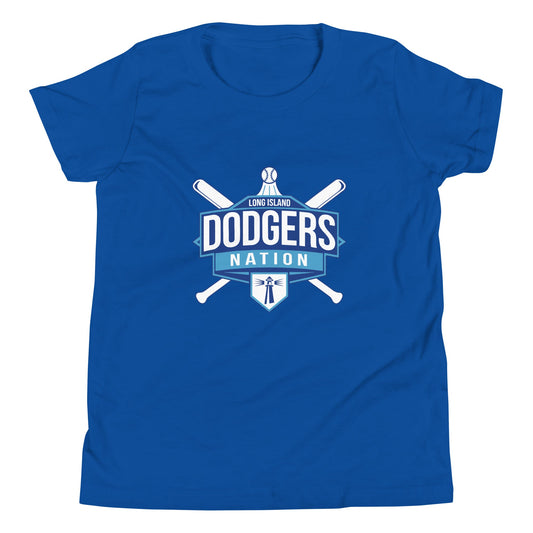 Performance | Youth T-Shirt | LI Dodgers Nation | Varsity Crest Logo