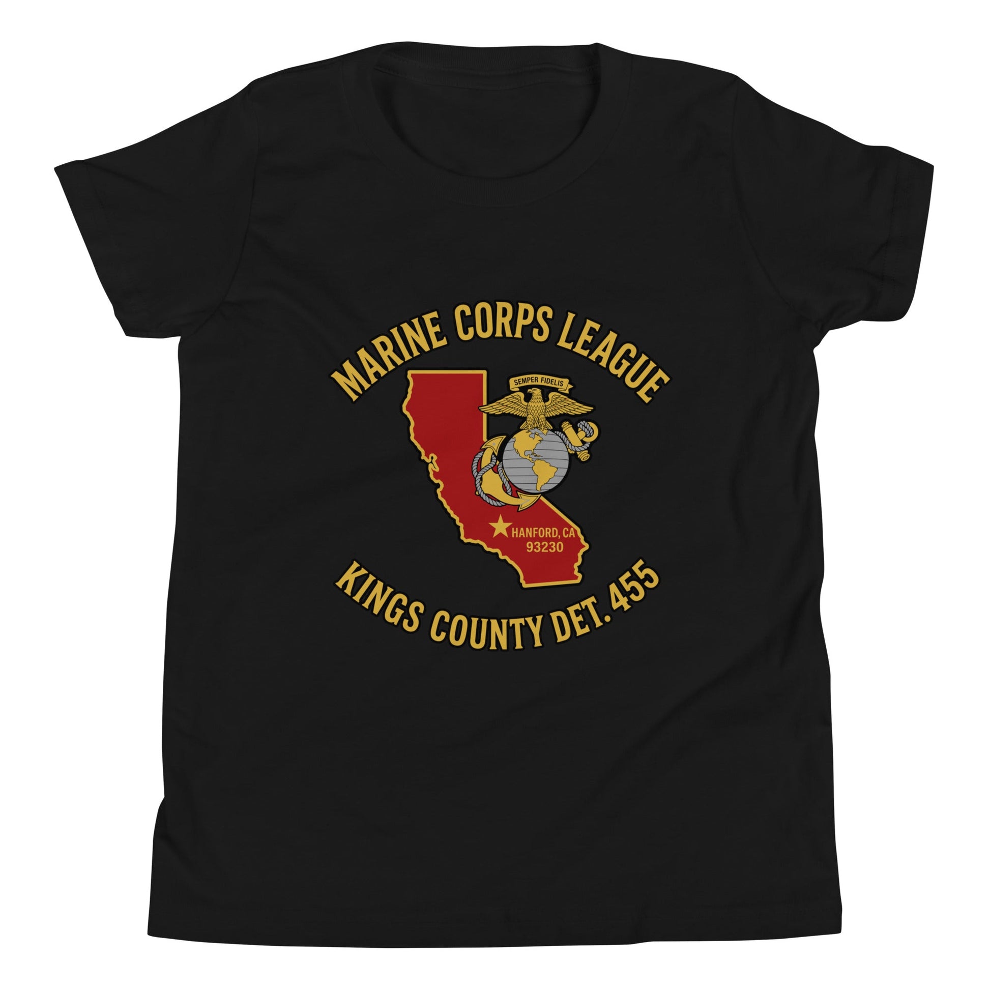 Performance | Youth T-Shirt | Marine Corps League kings County Det 455 | Crest Logo