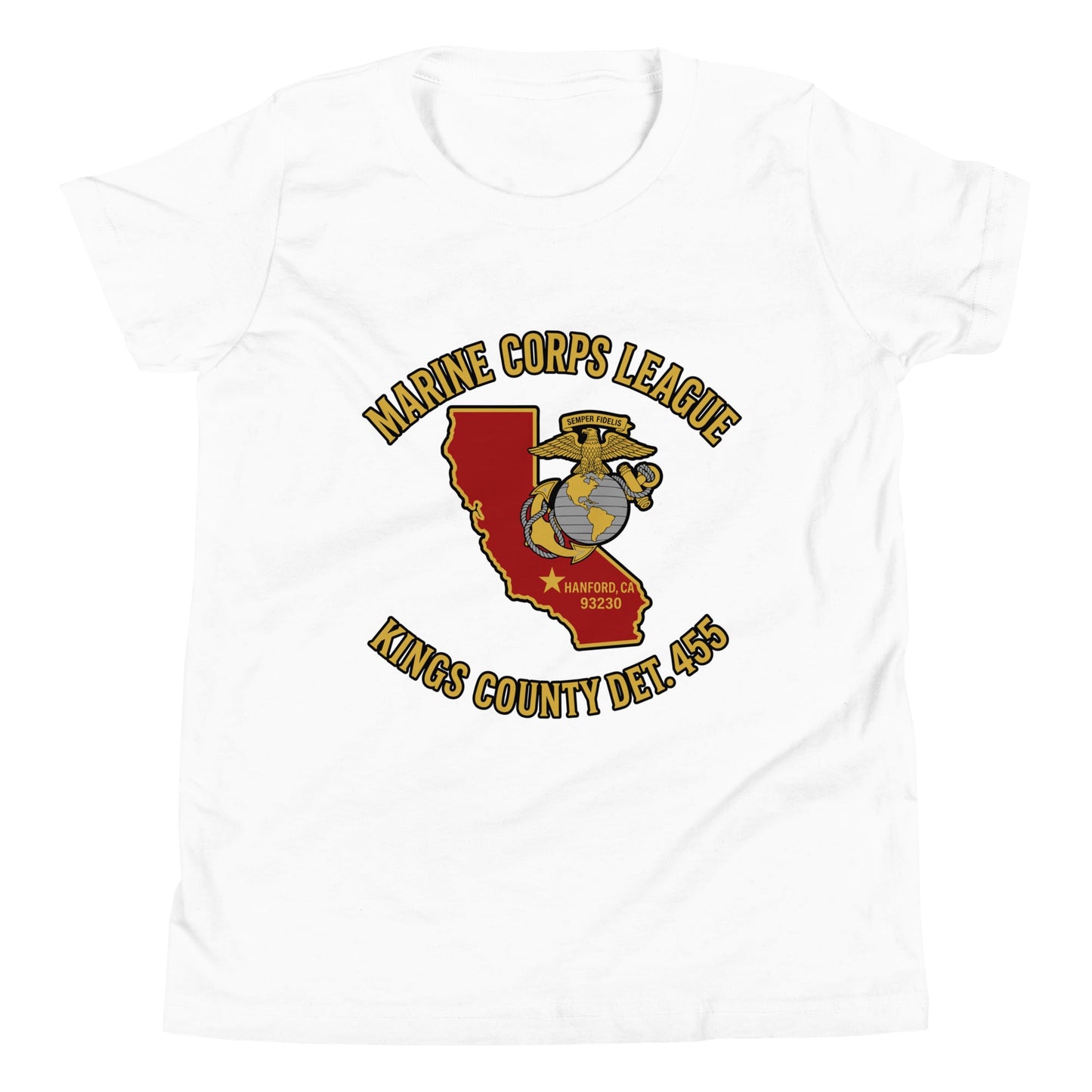 Performance | Youth T-Shirt | Marine Corps League kings County Det 455 | Crest Logo