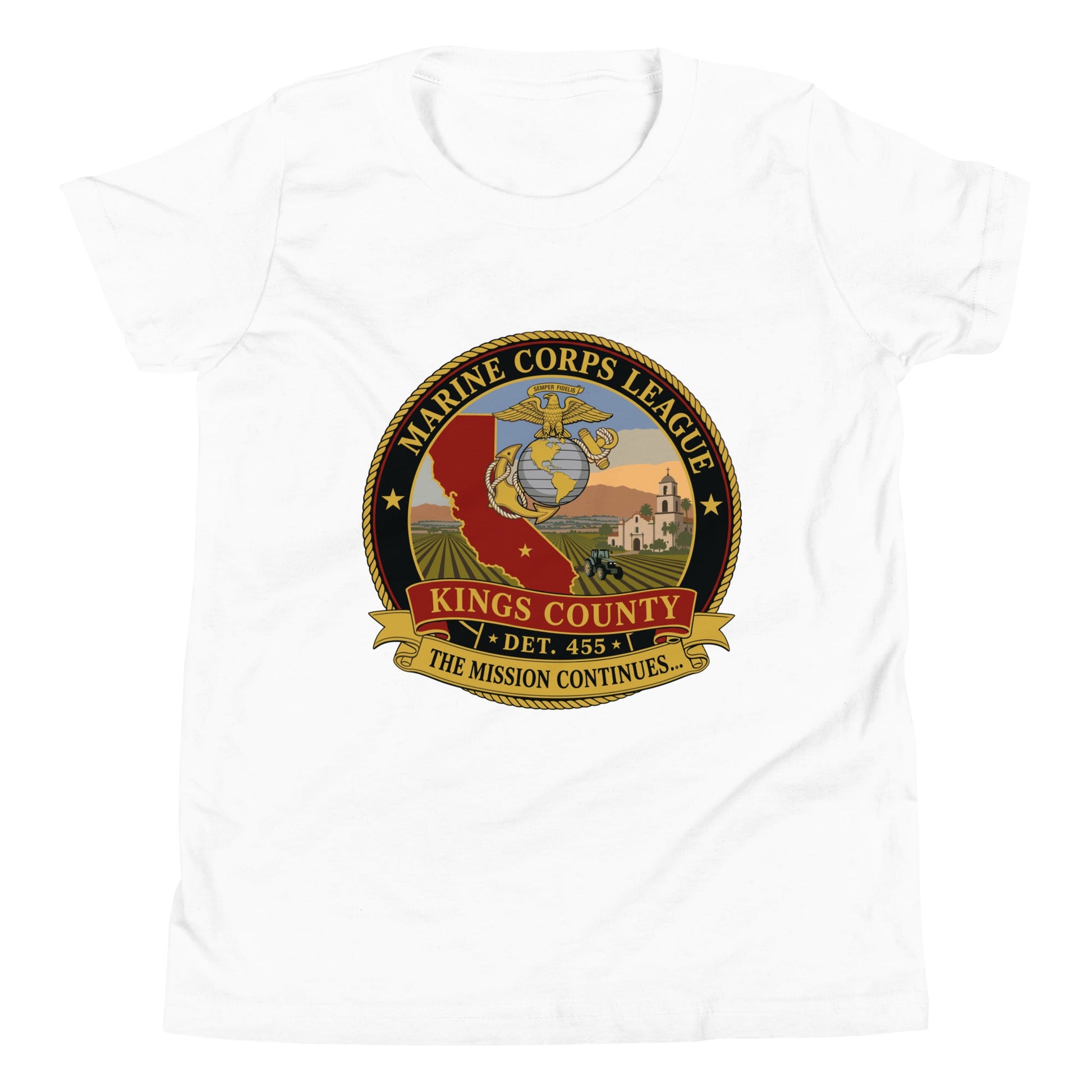 Performance | Youth T-Shirt | Marine Corps League kings County Det 455 | Shield Logo