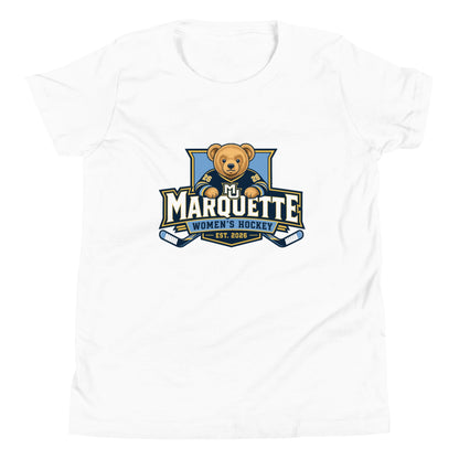 Performance | Youth T-Shirt | Marquette University Women's Hockey | Bear Athletics Logo
