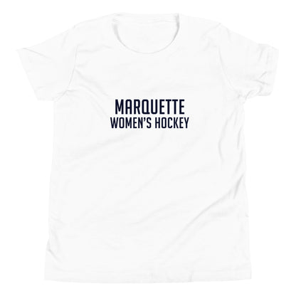 Performance | Youth T-Shirt | Marquette University Women's Hockey | Collegiate Front Logo