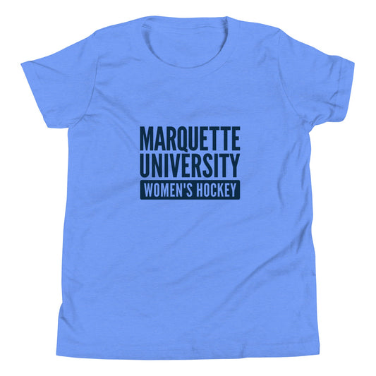 Performance | Youth T-Shirt | Marquette University Women's Hockey | Modern Script Logo