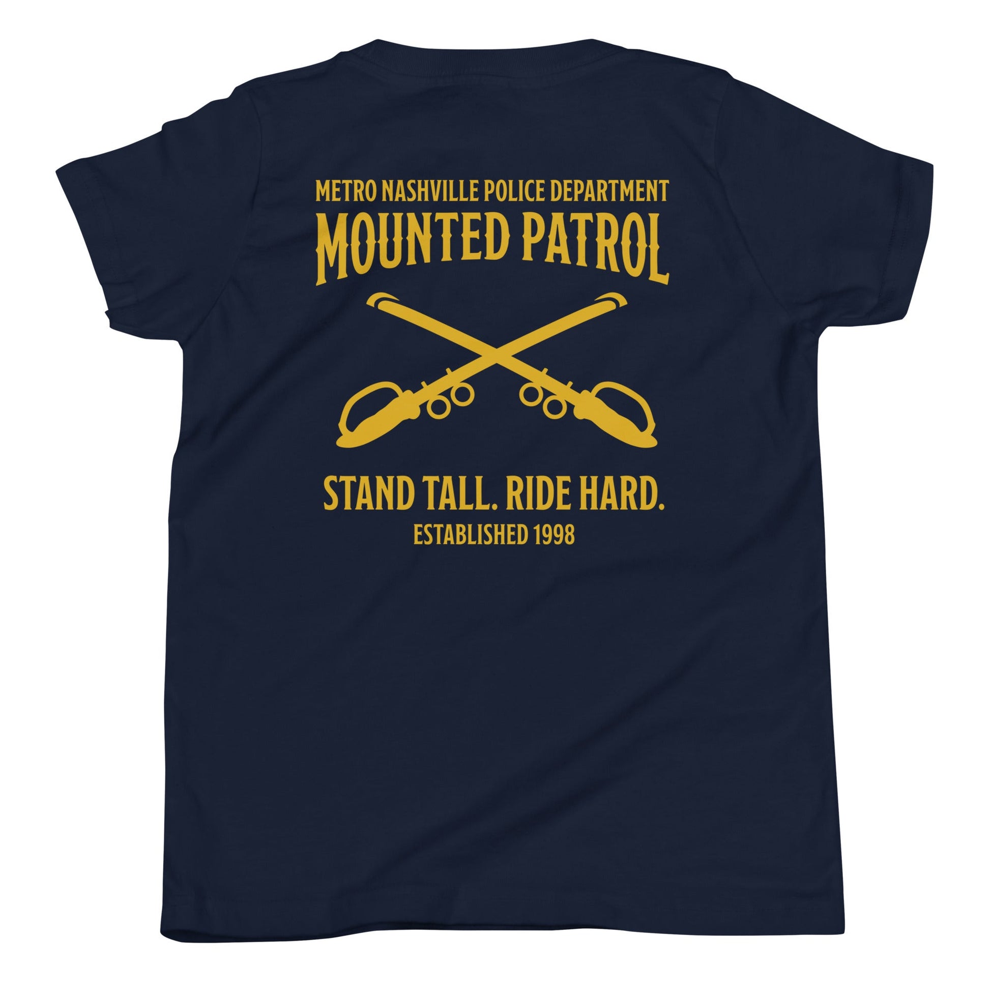 Performance | Youth T-Shirt | Metro Nashville Police Department Horse Mounted Patrol | Stand Tall Logo