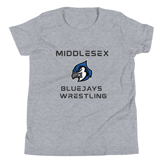 Performance | Youth T-Shirt | Middlesex Bluejays Wrestling | Bluejays Logo