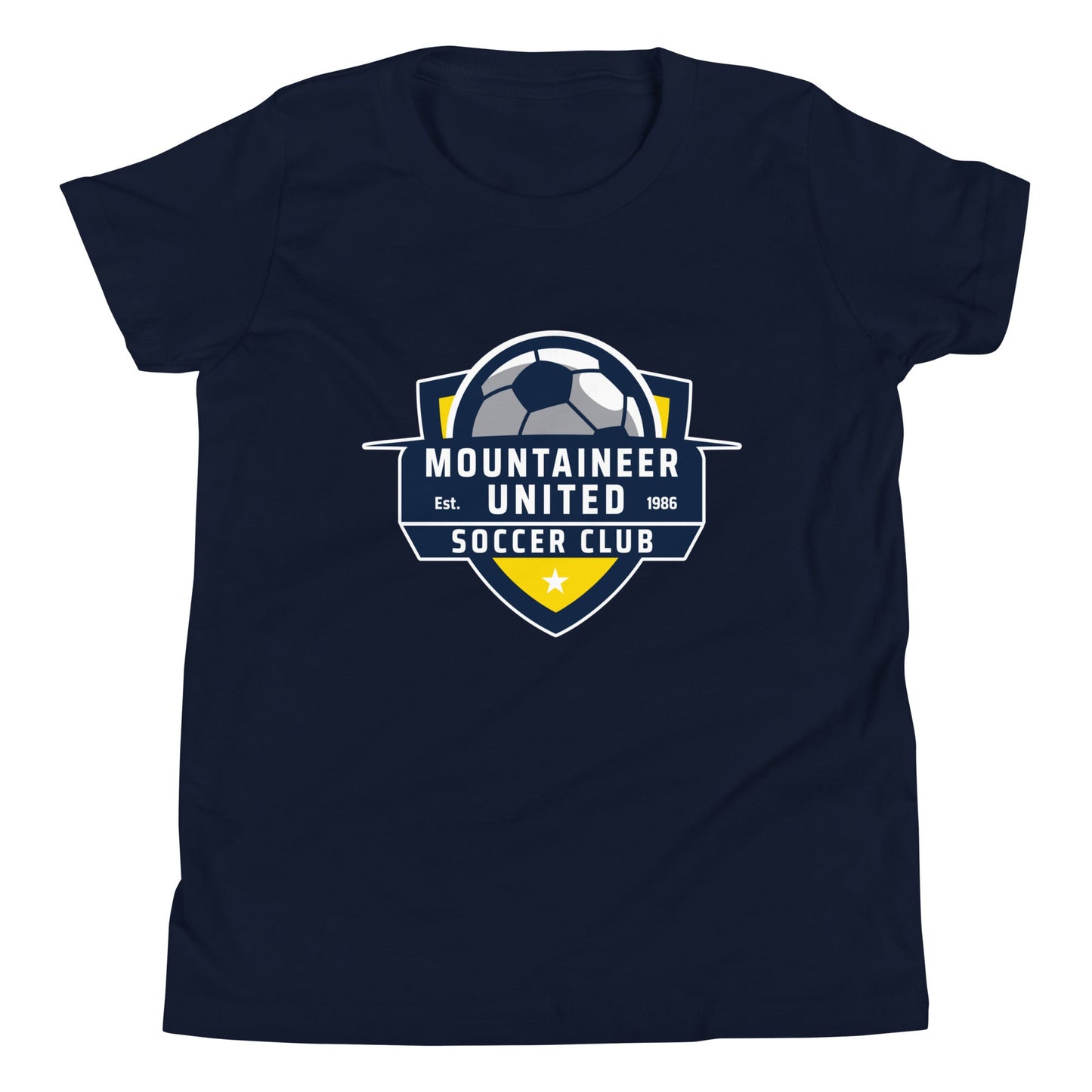 Performance | Youth T-Shirt | Mountaineer United Soccer Club | Alpine Crest Logo