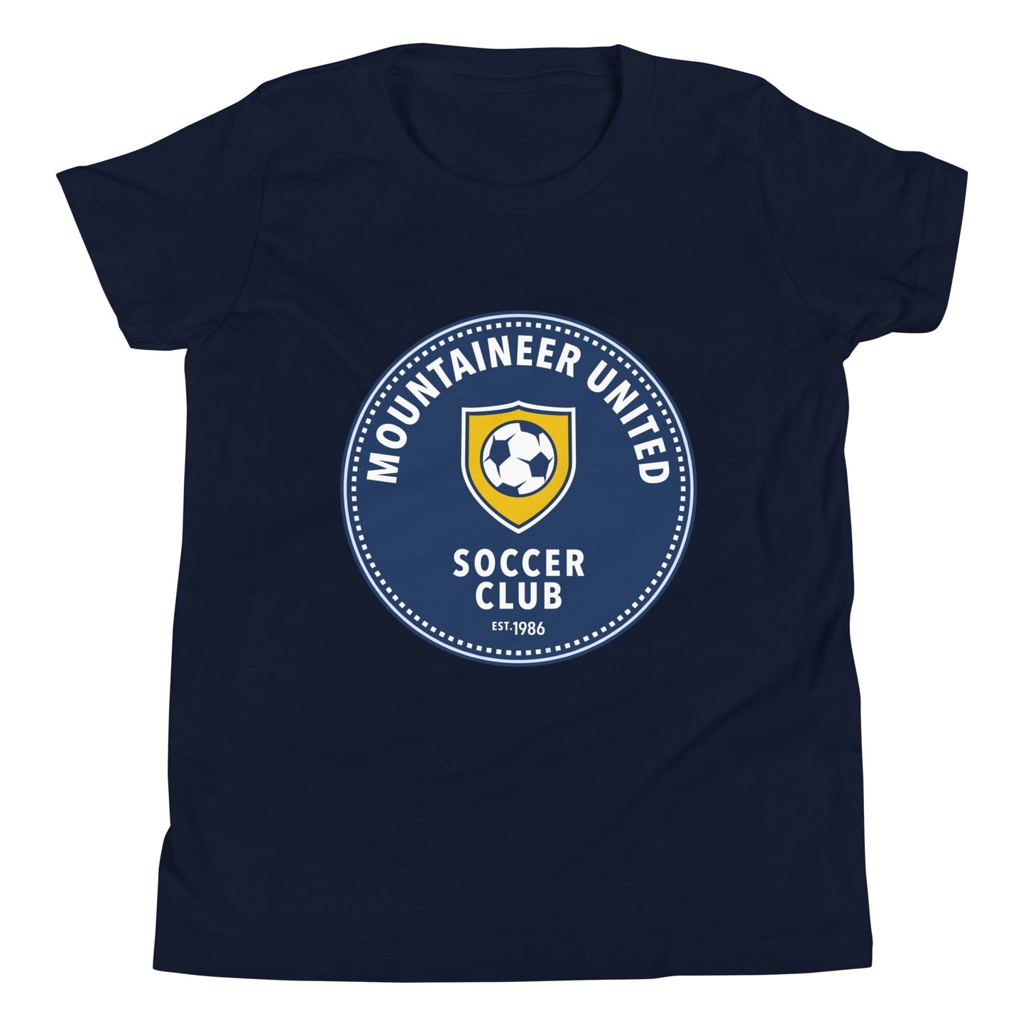 Performance | Youth T-Shirt | Mountaineer United Soccer Club | Badge Logo