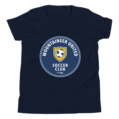 Performance | Youth T-Shirt | Mountaineer United Soccer Club | Badge Logo