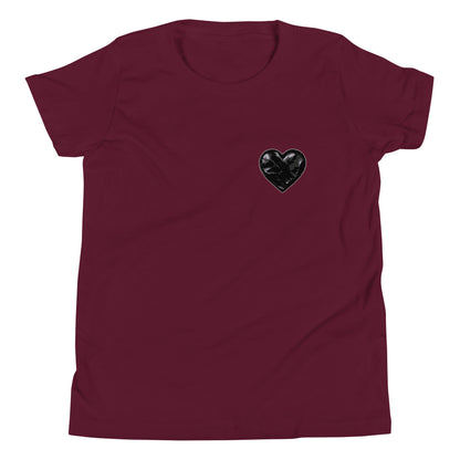 Performance | Youth T-Shirt | Obsidian Heartbeat | Heart Crest Logo