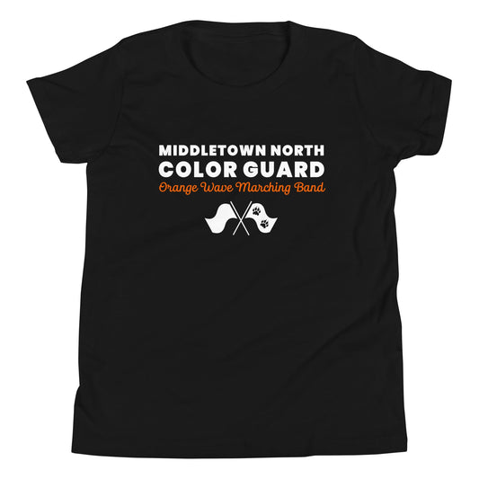 Performance | Youth T-Shirt | Orange Wave Marching Band | Modern Script Logo