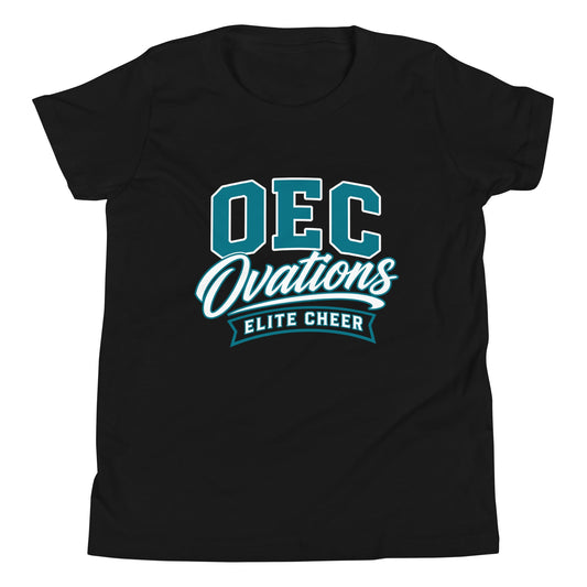 Performance | Youth T-Shirt | Ovations Elite Cheer | Emblem Logo