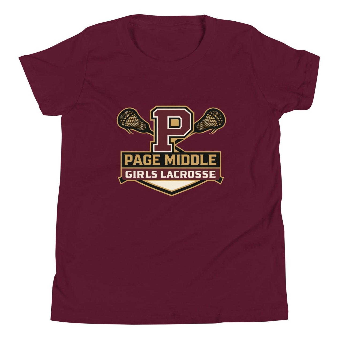 Performance | Youth T-Shirt | Page Middle Girls Lacrosse | Block P Logo