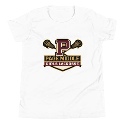Performance | Youth T-Shirt | Page Middle Girls Lacrosse | Block P Logo
