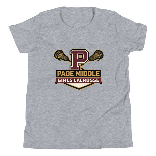 Performance | Youth T-Shirt | Page Middle Girls Lacrosse | Block P Logo