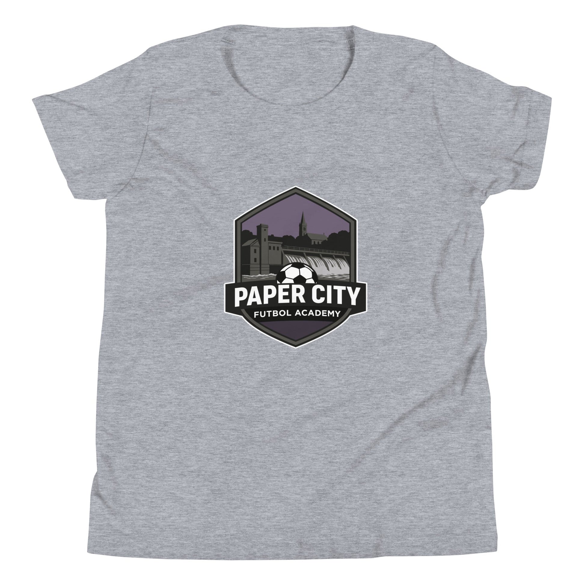 Performance | Youth T-Shirt | Paper City Futbol Academy | Vanguard Shield Logo
