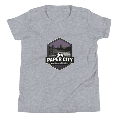 Performance | Youth T-Shirt | Paper City Futbol Academy | Vanguard Shield Logo