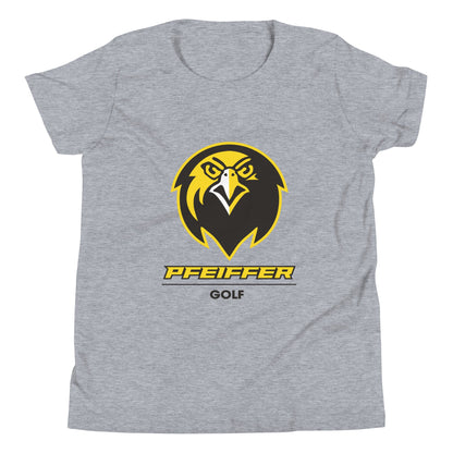 Performance | Youth T-Shirt | Pfeiffer University Golf | Falcon Logo