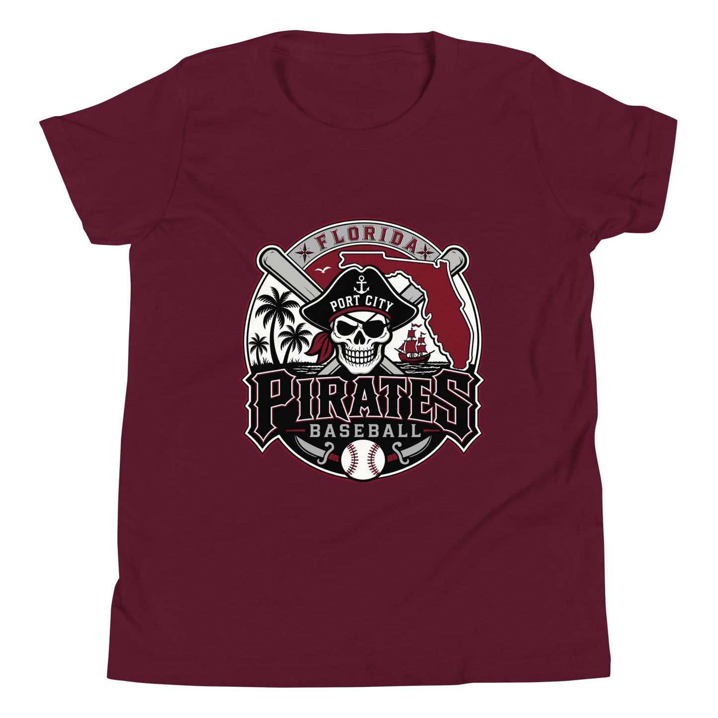 Performance | Youth T-Shirt | Port City Pirates | Emblem Logo