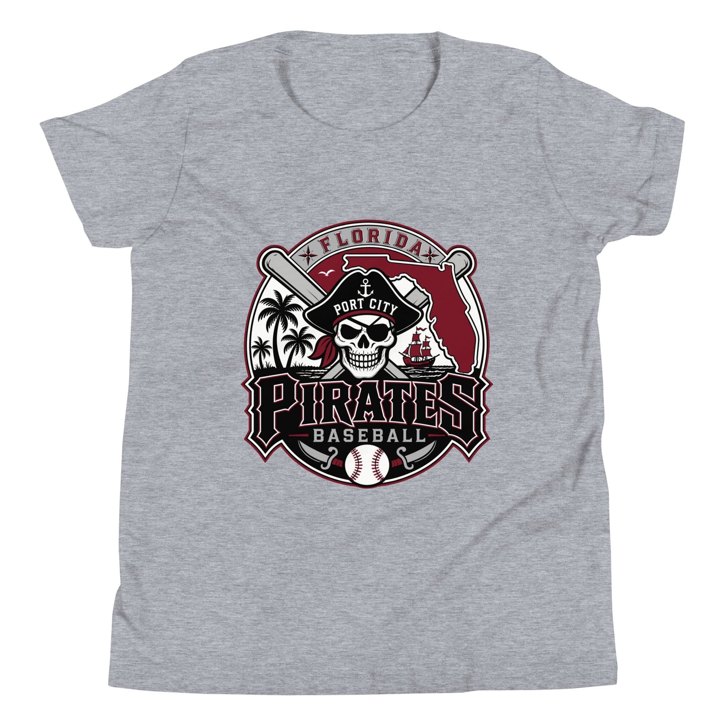 Performance | Youth T-Shirt | Port City Pirates | Emblem Logo