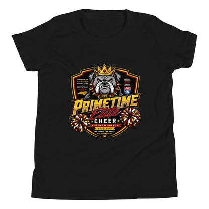Performance | Youth T-Shirt | PTE Bulldog Cheer | Shield Logo