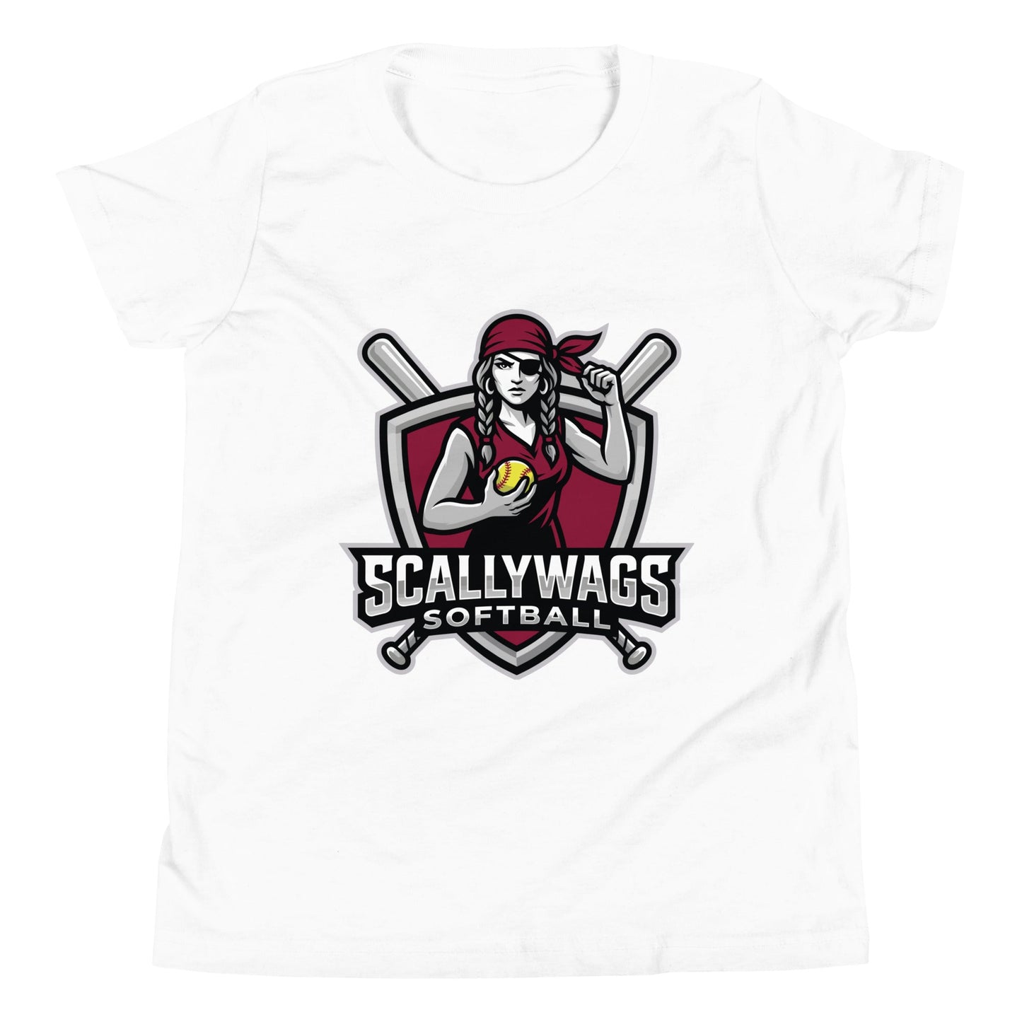 Performance | Youth T-Shirt | Scallywags Softball | Crest Logo