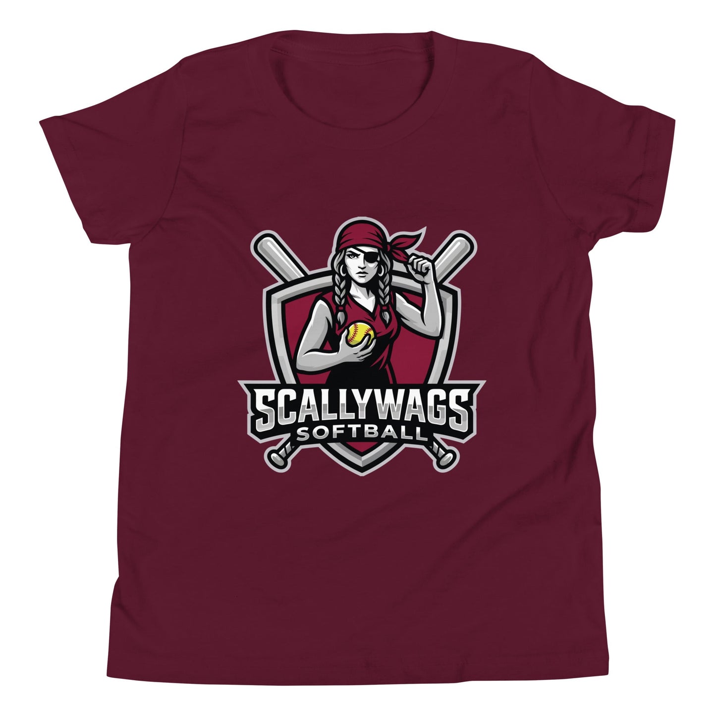 Performance | Youth T-Shirt | Scallywags Softball | Crest Logo