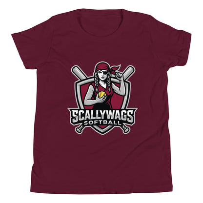 Performance | Youth T-Shirt | Scallywags Softball | Crest Logo