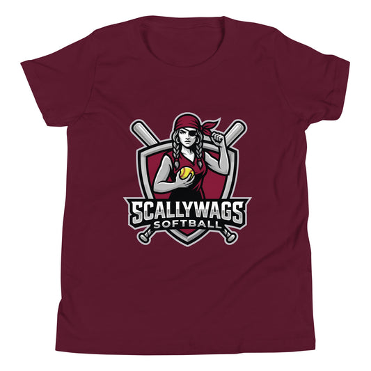Performance | Youth T-Shirt | Scallywags Softball | Crest Logo