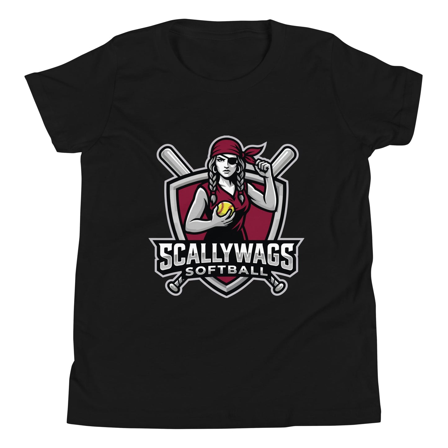 Performance | Youth T-Shirt | Scallywags Softball | Crest Logo