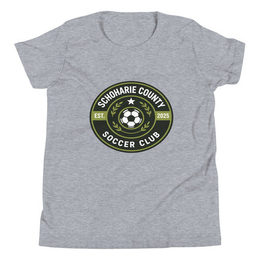 Performance | Youth T-Shirt | Schoharie County Soccer Club | Badge Logo
