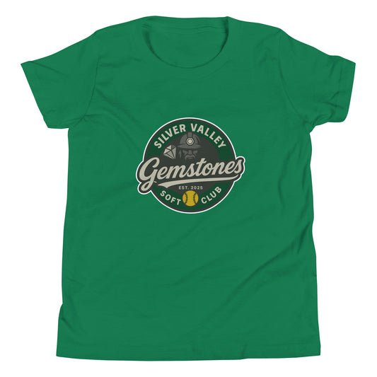 Performance | Youth T-Shirt | Silver Valley Gemstones | Badge Logo