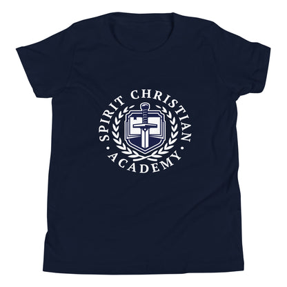 Performance | Youth T-Shirt | Spirit Christian Academy | White Script Logo