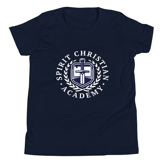 Performance | Youth T-Shirt | Spirit Christian Academy | White Script Logo