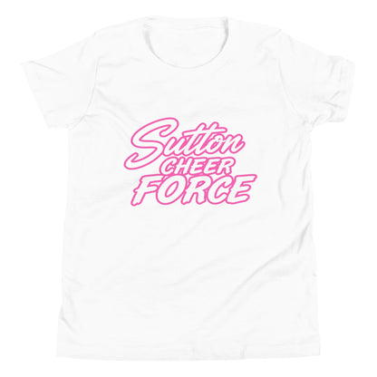 Performance | Youth T-Shirt | Sutton Cheer Force | Script Logo