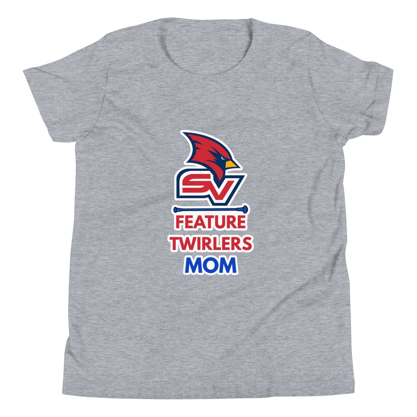 Performance | Youth T-Shirt | SVSU Feature twirlers | Mom Logo