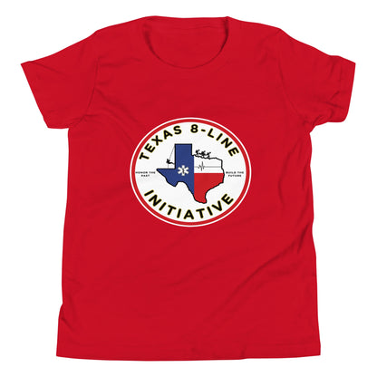 Performance | Youth T-Shirt | Texas 8 - Line Initiative | Badge Logo