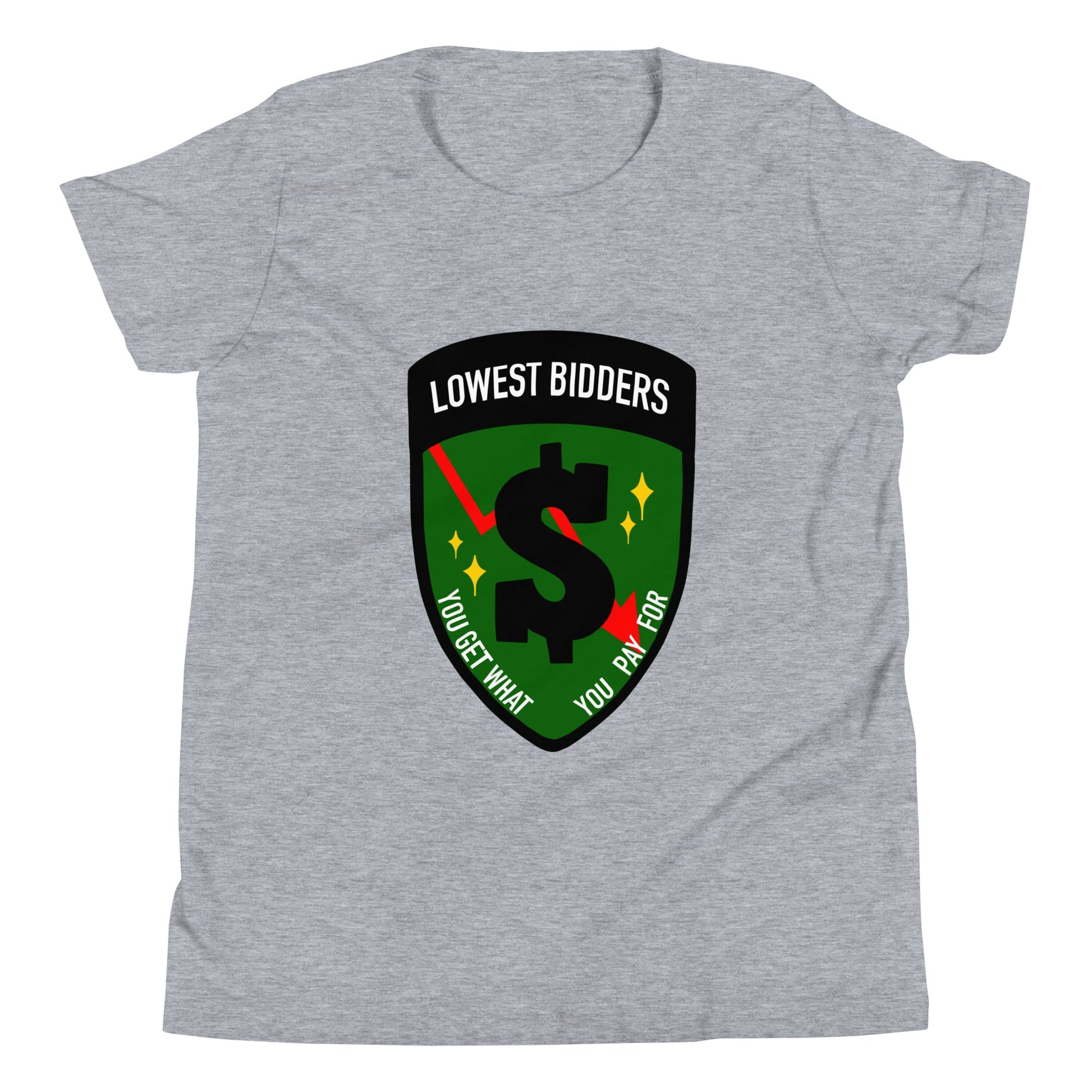 Performance | Youth T-Shirt | The Lowest Bidders | Emblem Logo