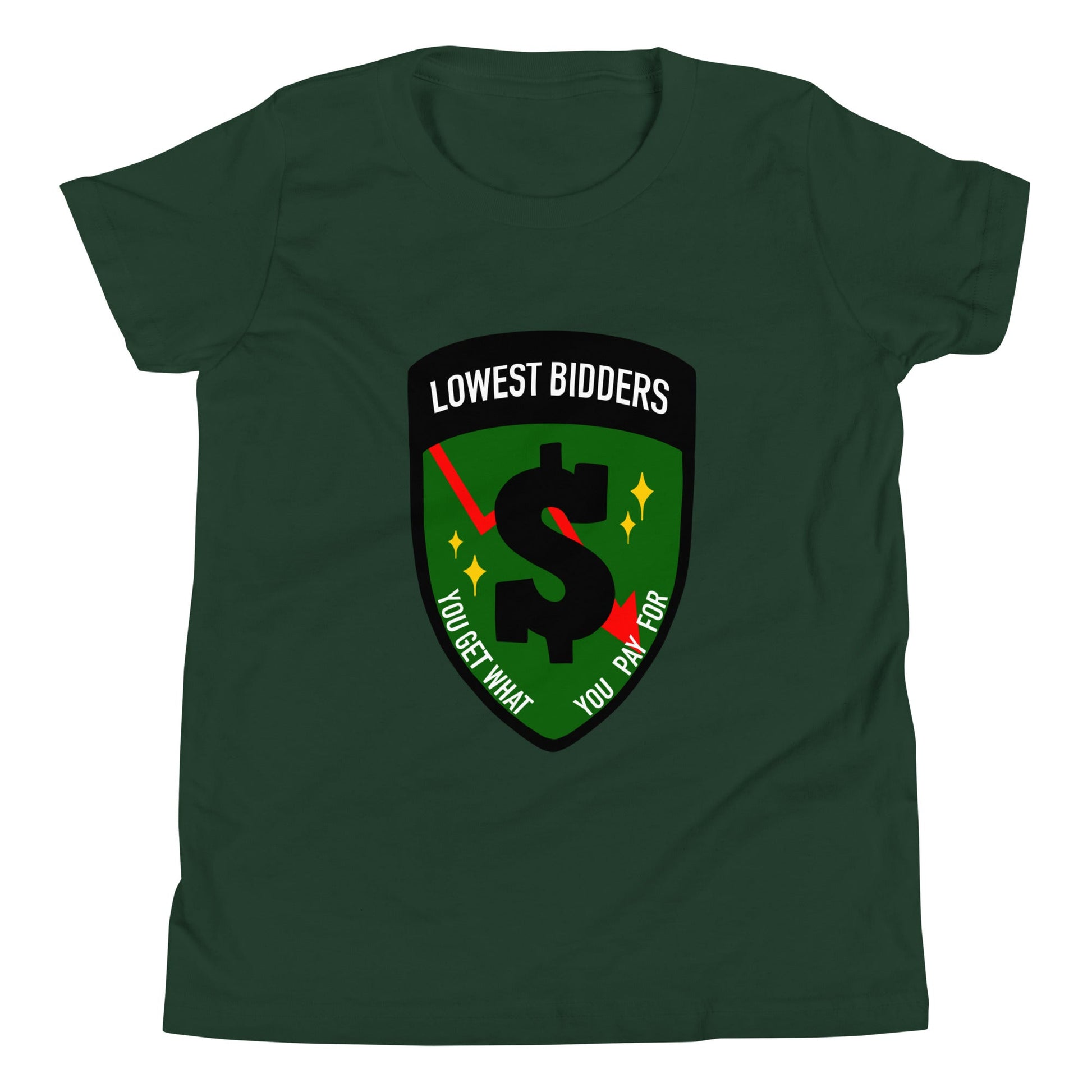 Performance | Youth T-Shirt | The Lowest Bidders | Emblem Logo