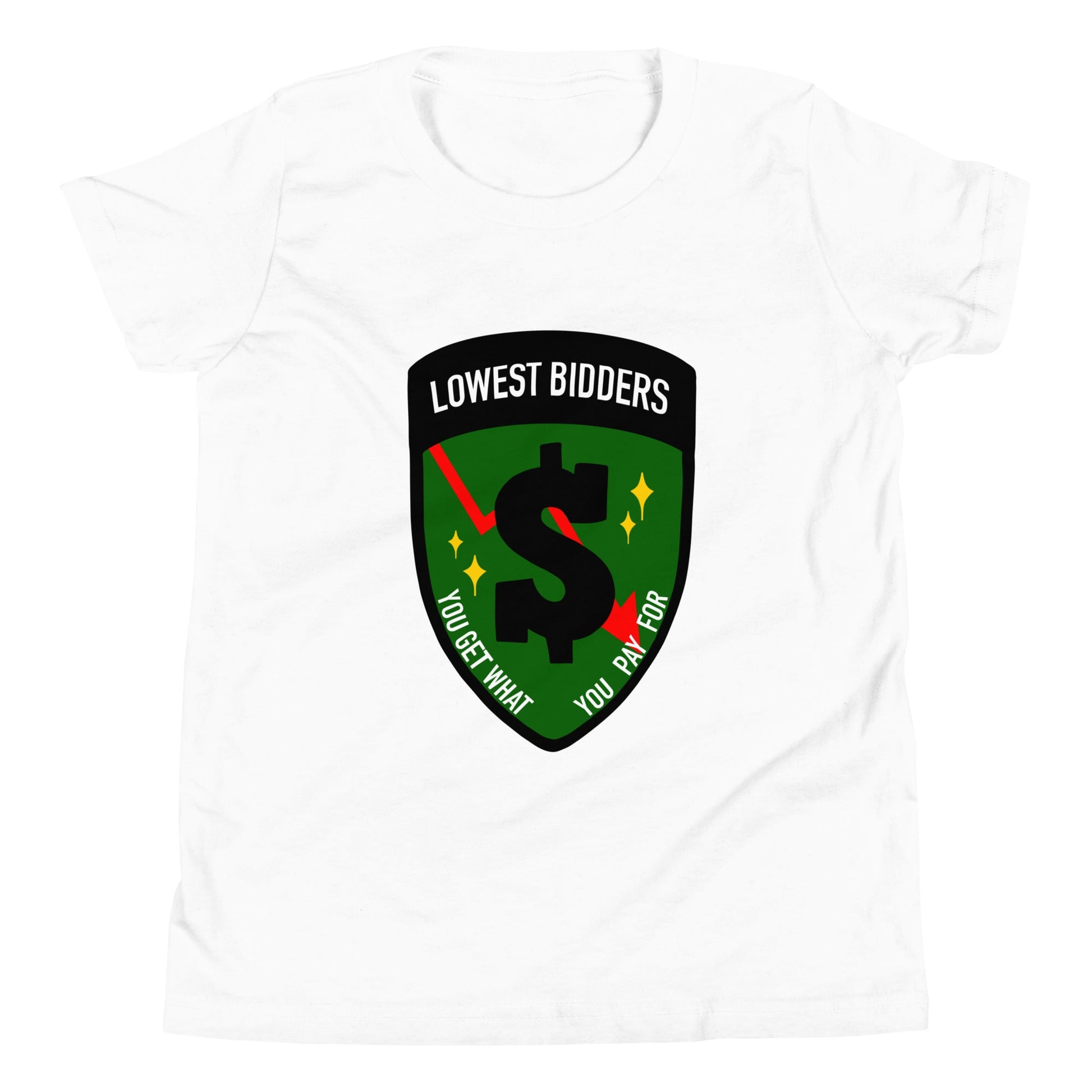 Performance | Youth T-Shirt | The Lowest Bidders | Emblem Logo
