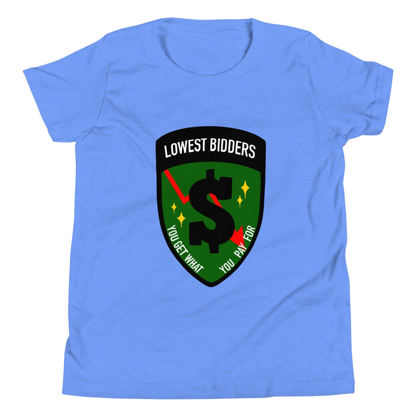 Performance | Youth T-Shirt | The Lowest Bidders | Emblem Logo