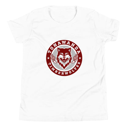 Performance | Youth T-Shirt | Tonawanda High School Track and Field | Mascot Badge Logo