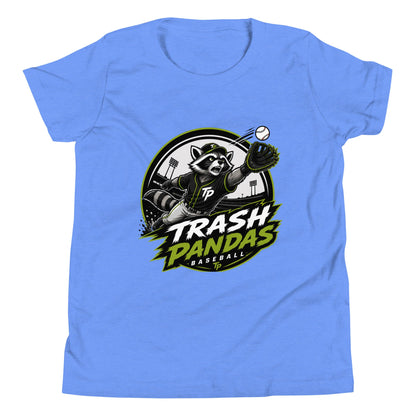 Performance | Youth T-Shirt | Trash Pandas Baseball Organization | Emblem Logo