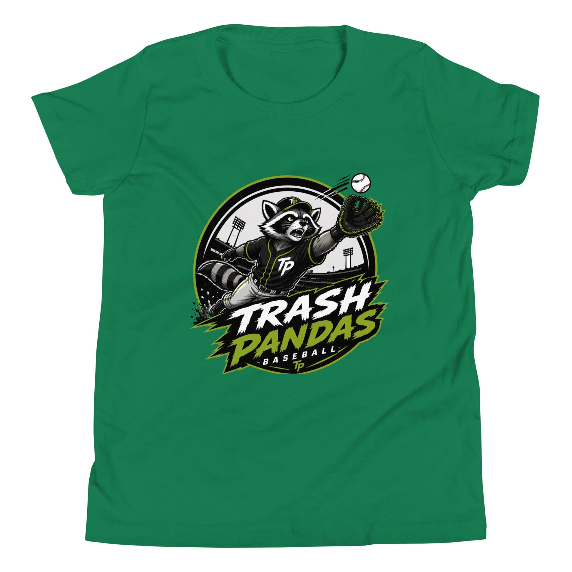 Performance | Youth T-Shirt | Trash Pandas Baseball Organization | Emblem Logo
