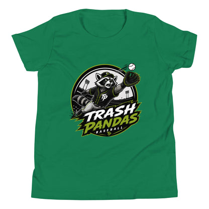 Performance | Youth T-Shirt | Trash Pandas Baseball Organization | Emblem Logo