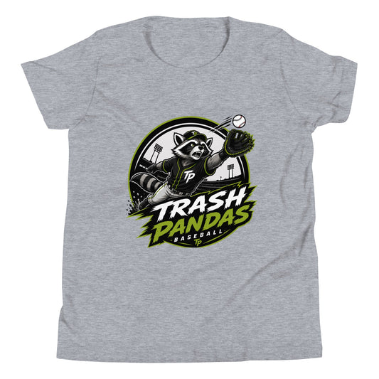 Performance | Youth T-Shirt | Trash Pandas Baseball Organization | Emblem Logo