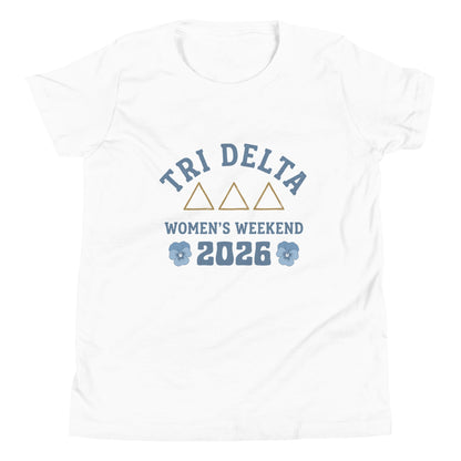 Performance | Youth T-Shirt | Tri Delta Epsilon | Sisterhood Script Logo